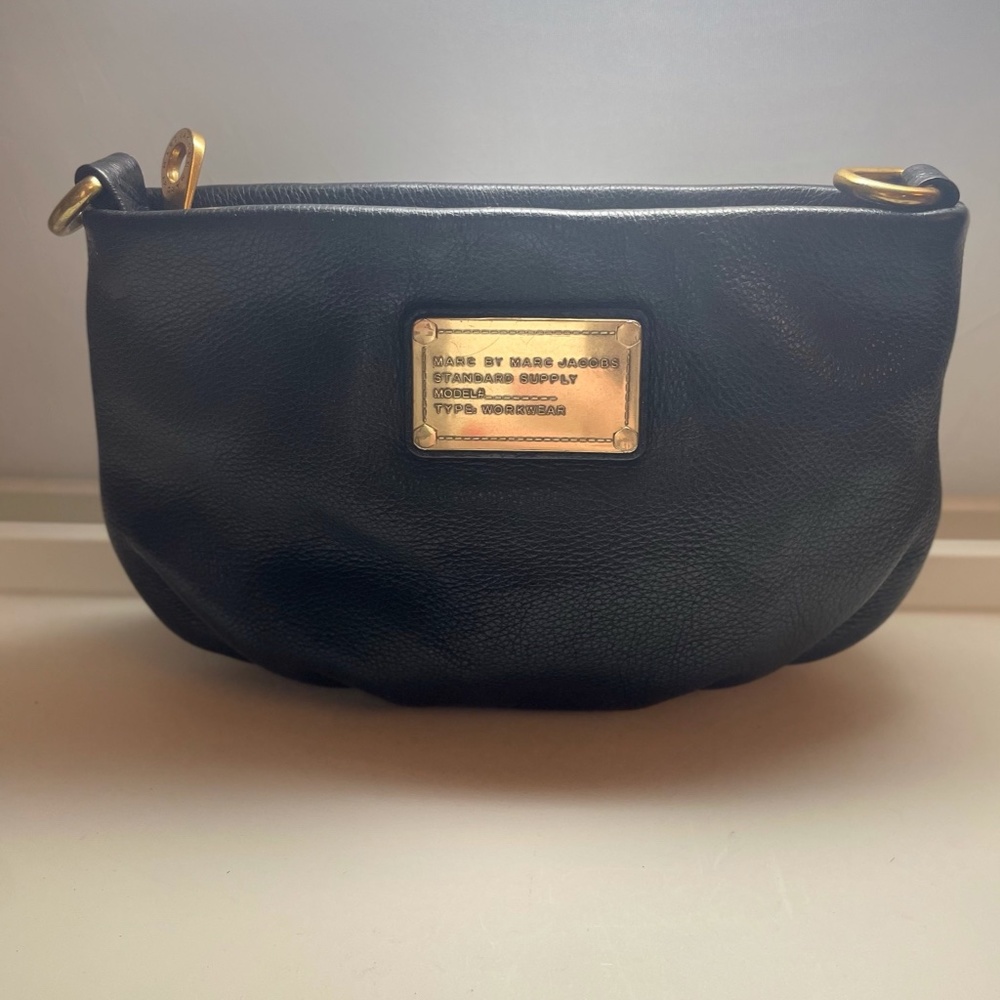 Marc By Marc Jacob Q Percy Black Leather Crossbody Standard Supply Leather Purse